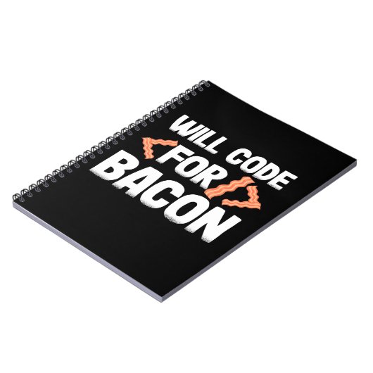 Programmierer wird Code für Bacon Notizblock (Linke Seite)