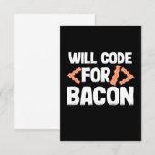 Programmierer wird Code für Bacon RSVP Karte (Vorne/Hinten)