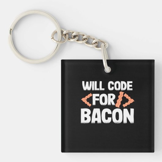 Programmierer wird Code für Bacon Schlüsselanhänger (Vorderseite)