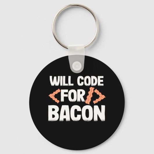 Programmierer wird Code für Bacon Schlüsselanhänger (Vorderseite)