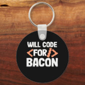 Programmierer wird Code für Bacon Schlüsselanhänger (Vorderseite)