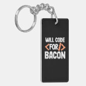 Programmierer wird Code für Bacon Schlüsselanhänger (Vorderseite links)