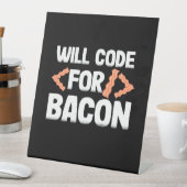 Programmierer wird Code für Bacon Sockelschild (In Situ)