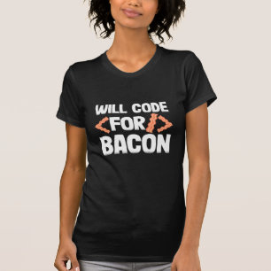 Programmierer wird Code für Bacon T-Shirt