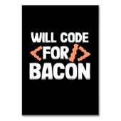 Programmierer wird Code für Bacon Tischnummer (Vorderseite)