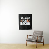Programmierer wird Code für Bacon Wandteppich (Beispiel)