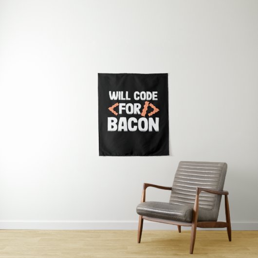 Programmierer wird Code für Bacon Wandteppich (Beispiel)