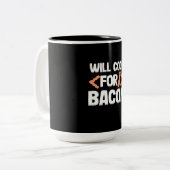 Programmierer wird Code für Bacon Zweifarbige Tasse (Vorderseite Links)