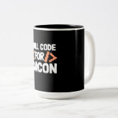 Programmierer wird Code für Bacon Zweifarbige Tasse (VorderseiteRechts)