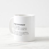 Programmierer. Wörterbucheintrag Kaffeetasse (Vorderseite Links)