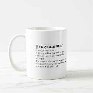 Programmierer. Wörterbucheintrag Kaffeetasse