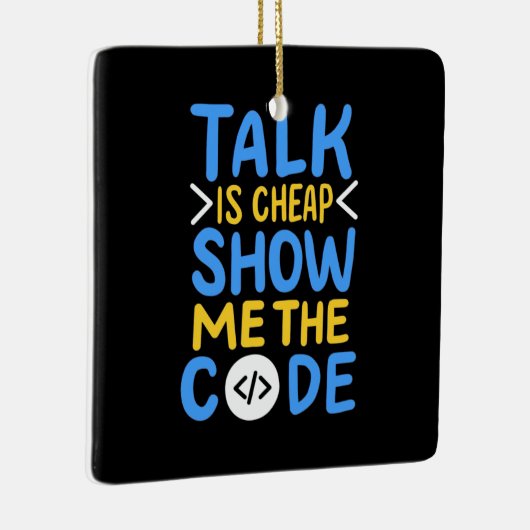 Programmierer zeigen mir den Code Keramikornament (Rechts)