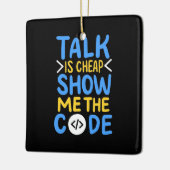 Programmierer zeigen mir den Code Keramikornament (Links)