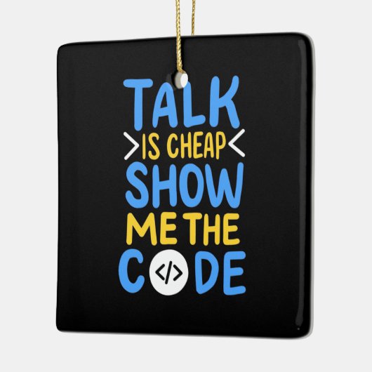 Programmierer zeigen mir den Code Keramikornament (Links)