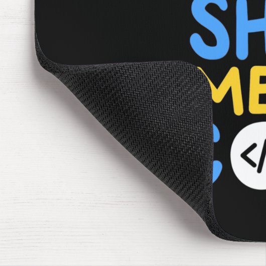 Programmierer zeigen mir den Code Mousepad (Ecke)