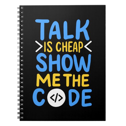 Programmierer zeigen mir den Code Notizblock (Vorderseite)