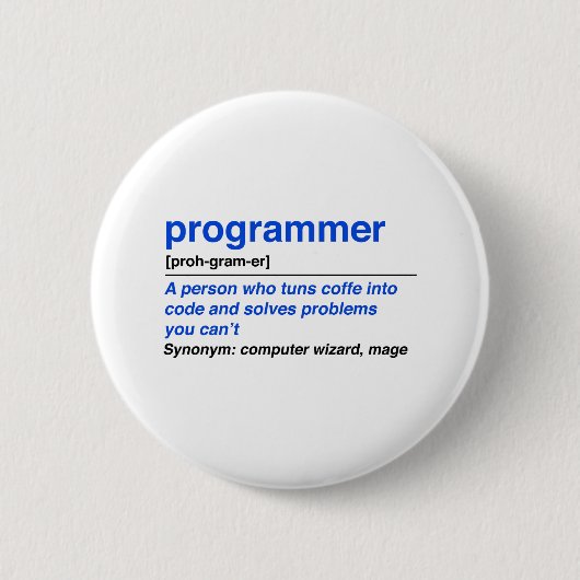 Programmiererdefinition Button (Vorderseite)