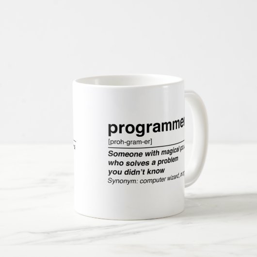 Programmiererdefinition Kaffeetasse (VorderseiteRechts)