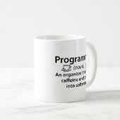 Programmiererin Caffeine Pizza Kaffeetasse (VorderseiteRechts)
