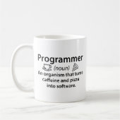 Programmiererin Caffeine Pizza Kaffeetasse (Links)