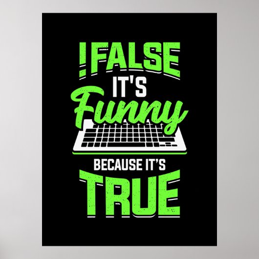 Programmiererin falsch Es ist lustig Poster (Vorne)