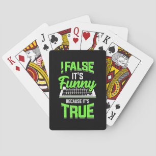 Programmiererin falsch Es ist lustig Spielkarten