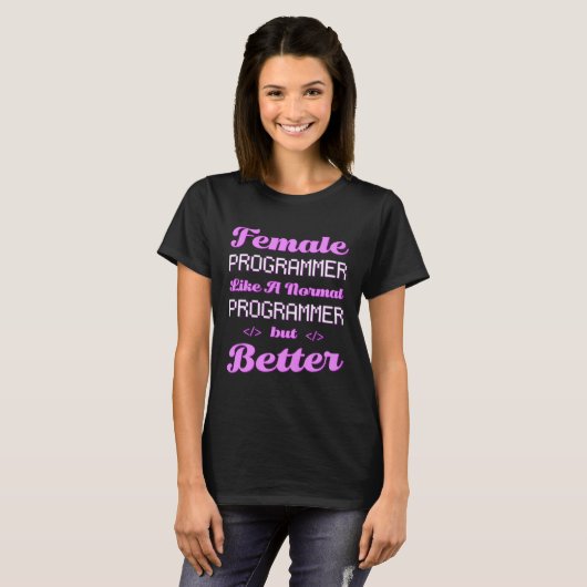 Programmiererin T-Shirt (Vorne ganz)