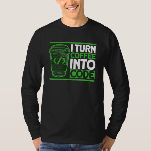 Programmierkaffee Code Codierungssoftware Entwickl T-Shirt (Vorderseite)