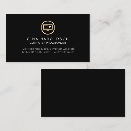 Programmierkuppler Technische Visitenkarte (Vorne/Hinten)