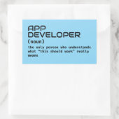 Programmiersprache Funny Definition Rechteckiger Aufkleber (Tasche)