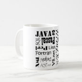 Programmiersprache-Tasse Kaffeetasse (Vorderseite Links)