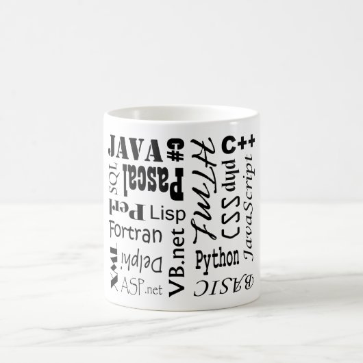 Programmiersprache-Tasse Kaffeetasse (Mittel)