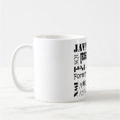 Programmiersprache-Tasse Kaffeetasse (Links)