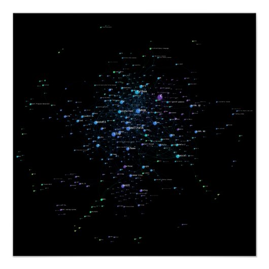 Programmiersprachen beeinflussen Netzwerk 2020 Poster (Vorderseite)