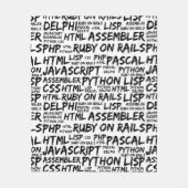 Programmiersprachen, Computersprachen, Code Fleecedecke (Vorderseite)