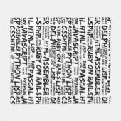 Programmiersprachen, Computersprachen, Code Fleecedecke (Vorderseite (Horizontal))