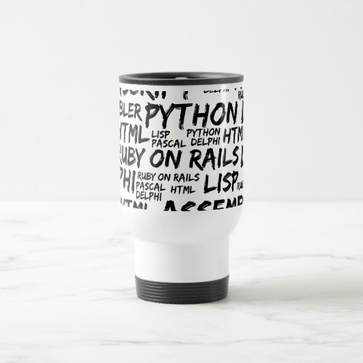 Programmiersprachen, Computersprachen, Code Reisebecher (Mittel)