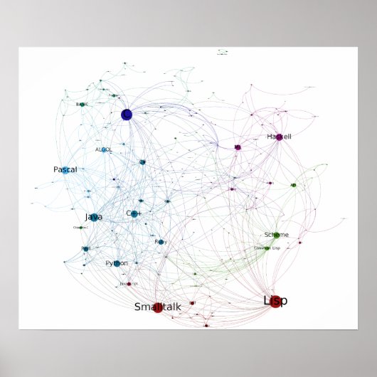 Programmiersprachen Einfluss auf das Netzwerk 2014 Poster (Vorne)