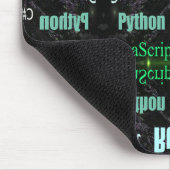 Programmiersprachen Muster Grün Mousepad (Ecke)