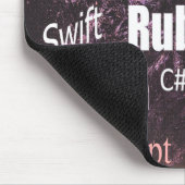 Programmiersprachen Muster rosa Mousepad (Ecke)
