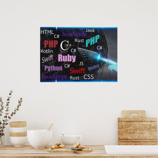 Programmiersprachen Poster (Küche)