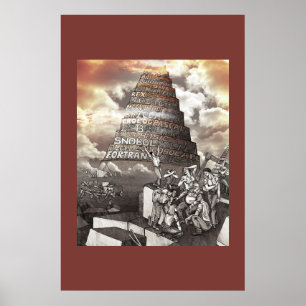 Programmiersprachen-Turm von Babel Poster