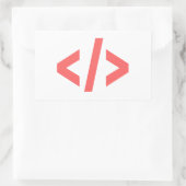 Programmiertag Rechteckiger Aufkleber (Tasche)