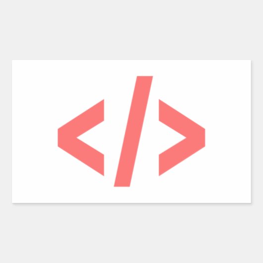 Programmiertag Rechteckiger Aufkleber (Vorderseite)