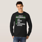 Programmierung des Programmierers auf Papier Infor T-Shirt (Vorne ganz)