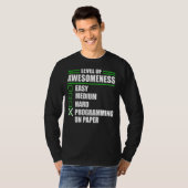 Programmierung des Programmierers auf Papier Infor T-Shirt (Vorne ganz)