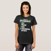 Programmierung des Programmierers auf Papier Infor T-Shirt (Vorne ganz)