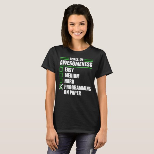 Programmierung des Programmierers auf Papier Infor T-Shirt (Vorne ganz)