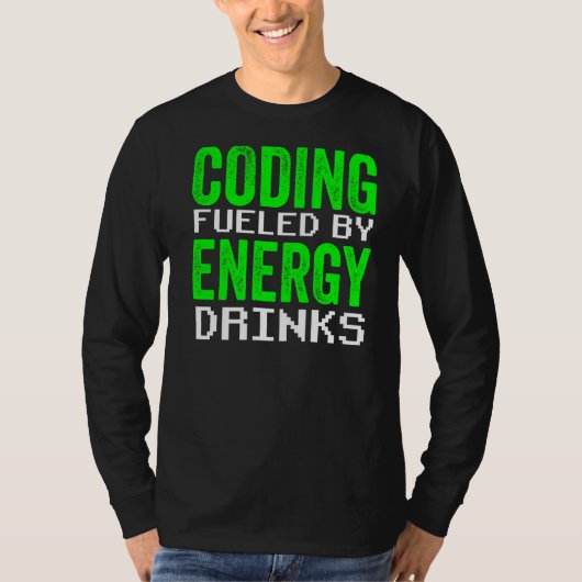 Programmierung für Energy Drinks Code Programmer K T-Shirt (Vorderseite)