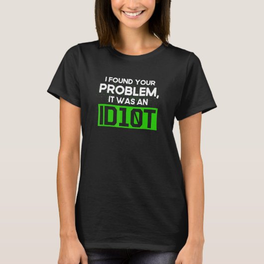 Programmierung Id10t Syntax Programmierer Software T-Shirt (Vorderseite)